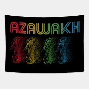 Cool Retro Groovy Azawakh Dog Tapestry