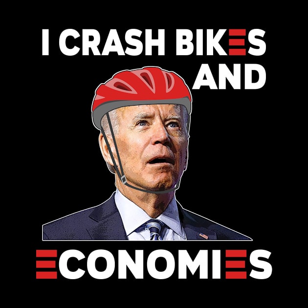 I Crash Bikes and Economies Joe Biden Falling off bike by Hawenog