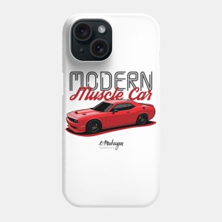 Dodge Challenger red Phone Case