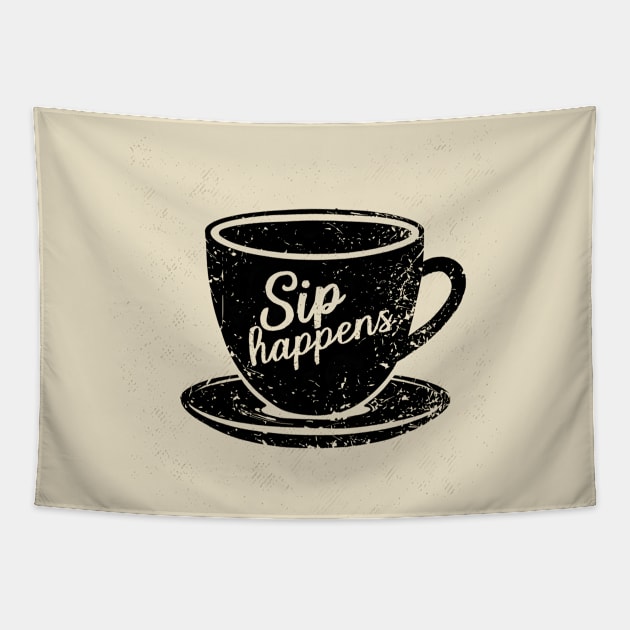 Sip Happens Tapestry by Starart Designs