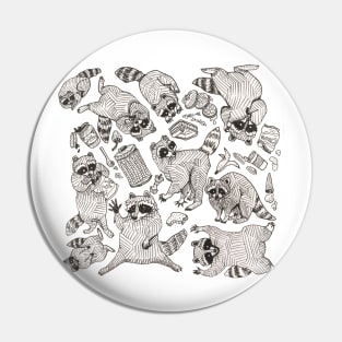 Naughty Raccoons Pin