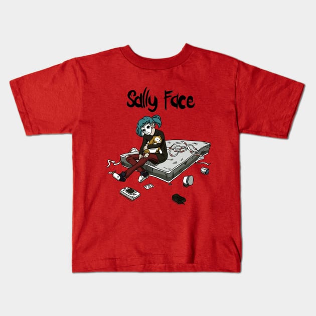 Sally Face Kids T-Shirt by Mikael Doni - Pixels