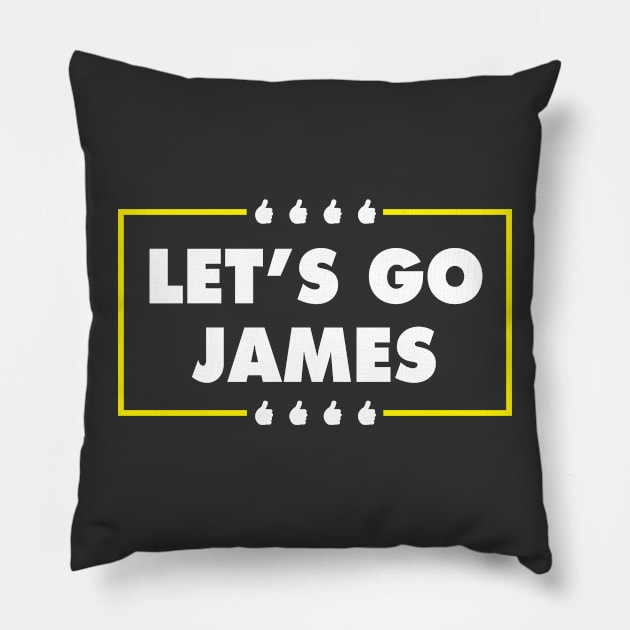 Let's Go James Pillow by Wiech Trash