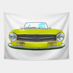 Triumph TR6 1970s classic British sports car yellow Tapestry