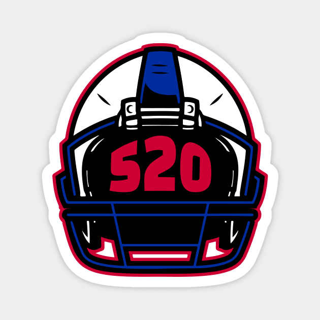 Retro Football Helmet 520 Area Code Tucson Arizona Football Magnet by SLAG_Creative