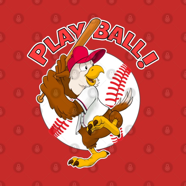 Play Ball!  Nationals Baseball Mascot Screech by GAMAS Threads