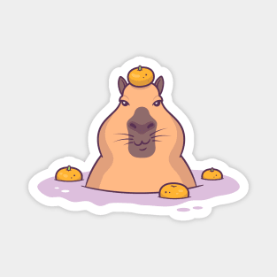 Capybara Orange Magnet