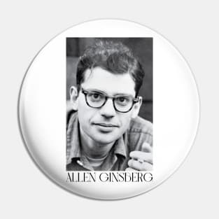 Allen Ginsberg portrait Pin