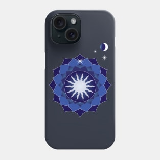 White Sun Mandala Phone Case