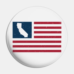 Vintage California USA Flag // Retro American Flag Stars and Stripes Pin