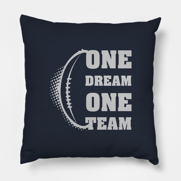 One Dream One Team in football Pillow by Toogoo