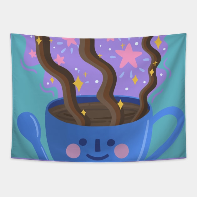 Coffee Is Magic Tapestry by awesomesaucebysandy