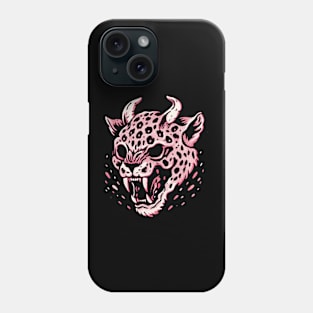 Leopard horror horns Phone Case