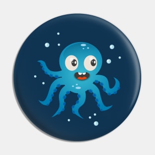 Cute Octopus Funny Cuttlefish Kids Squid Pin