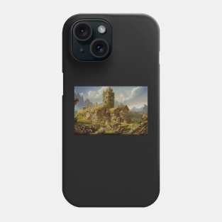 Peaceful Village in the mountains Phone Case