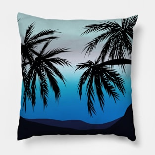 Beach Evening Digital Art Pillow