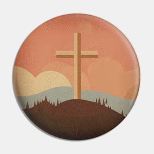 Cross on the hill Pin