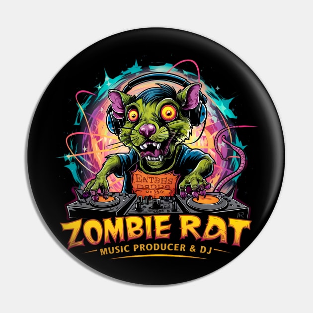 Zombie Rat Dj Pin by TRACHLUIM