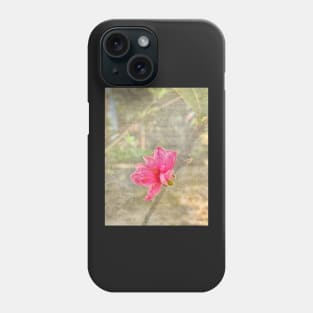 Peach tree blossom with texture Phone Case