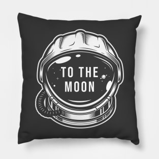 Crypto to the moon astronaut helmet Pillow