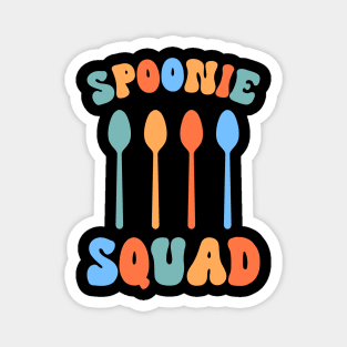 Spoonie Squad Colorful Spoons Retro Style Magnet