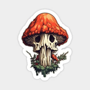 Trippy Psychedelic Mushroom Deathcap Magnet