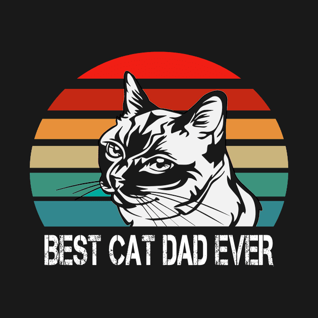 Vintage Best Cat Dad Ever Funny Gift Idea by karascom