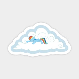 Rainbow Dash sleeping on a cloud Magnet