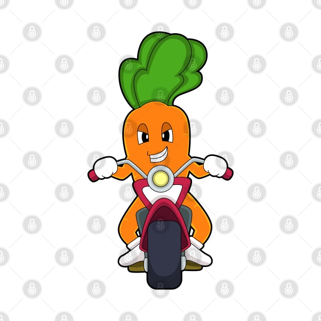 Carrot as Biker with Motorcycle by Markus Schnabel