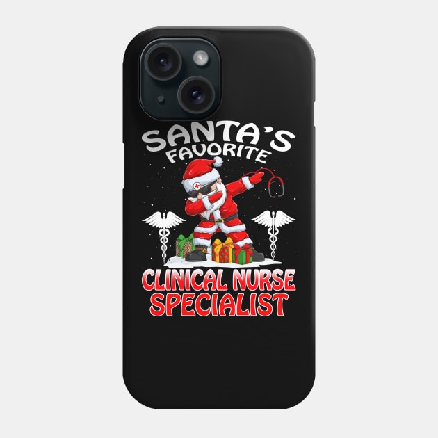 Santas Favorite Clinical Nurse Specialist Christma Phone Case by intelus