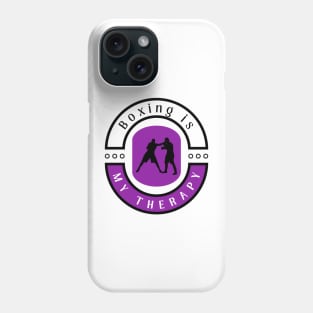 Boxing is my therapy funny motivational design Phone Case