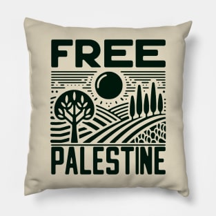 Landscape of Unity: Free Palestine Pillow