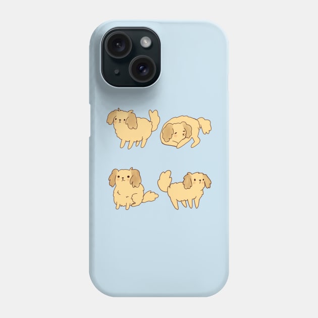 Cute American Cocker Spaniel pack Phone Case by Mayarart