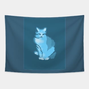 Cat digital art Tapestry