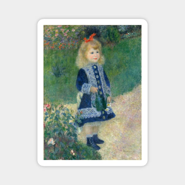 Auguste Renoir A Girl with a Watering Can 1876 Painting Magnet by podartist