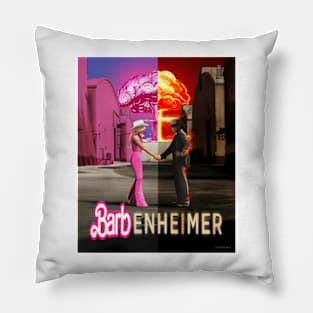 colaboration barbie x oppenheimer Pillow