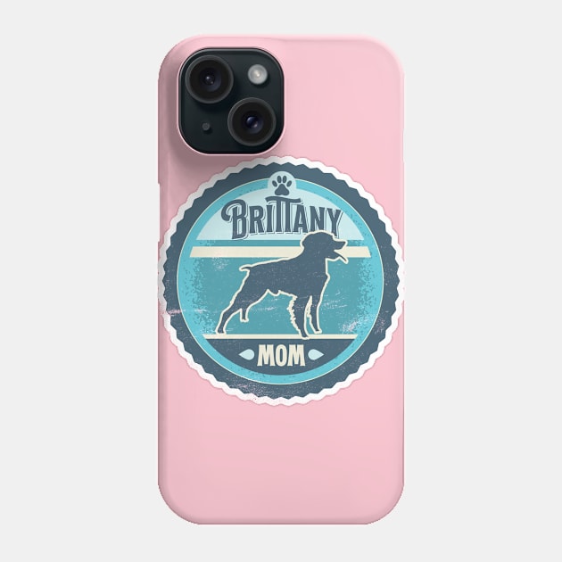 Brittany Mom - Distressed Brittany Silhouette Design Phone Case by DoggyStyles