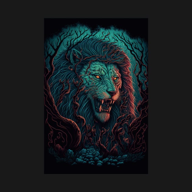 Lion Roaring Through The Woods by TortillaChief