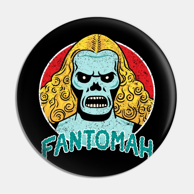 Fantomah Simple Skull Pin by Angel Robot