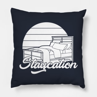 Staycation Funny Travel Tee Pillow