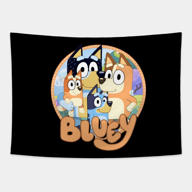 Bluey Tapestry by Happy Asmara