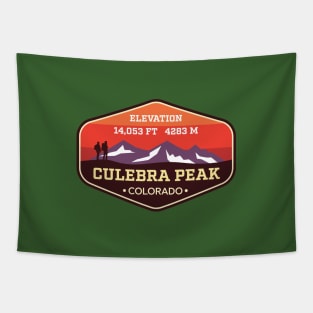 Culebra Peak Colorado - 14ers Mountain Climbing Badge Tapestry