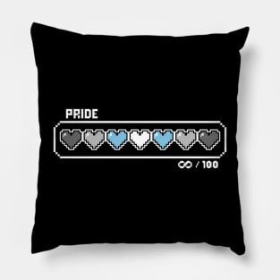 Demiboy Pride Videogame Life Bar Hearts Pillow