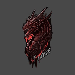 Cyborg Dragon - Drip Neon T-Shirt