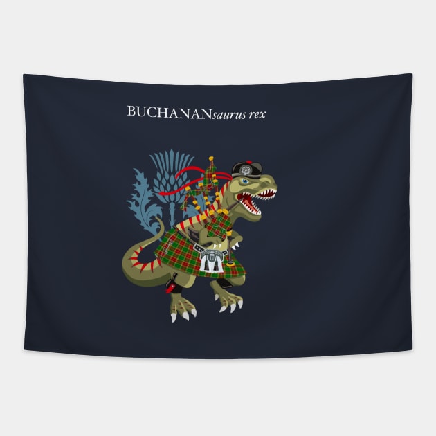 Clanosaurus Rex BUCHANANsaurus Rex Buchannan Buchanan MODERN Family Tartan Tapestry by BullShirtCo