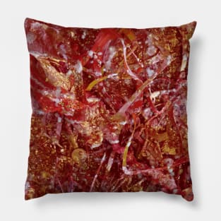 Pink Gold Sculpture Painting Pillow