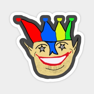 Creepy Harlequin Magnet