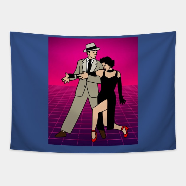 Couple Dancing Romantic Dance Tapestry by flofin