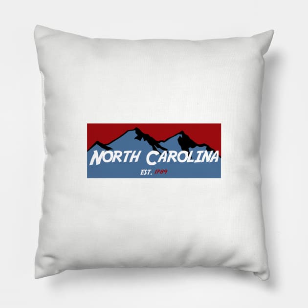 North Carolina Mountains Pillow by AdventureFinder