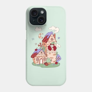 Funny princess in the tower. Fairytale castle Phone Case